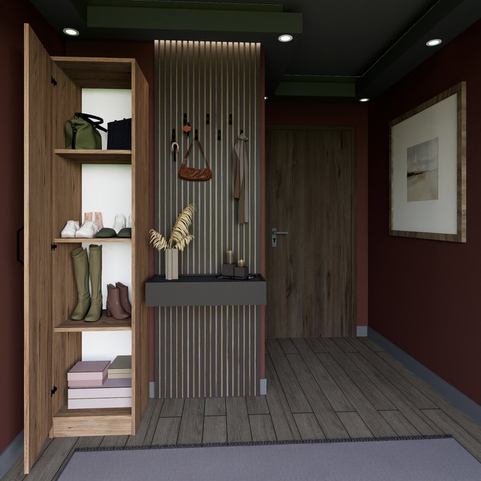 Hanah Home Yaman 1 Door - Nogal Hanah Home Yaman 1 Door - Nogal